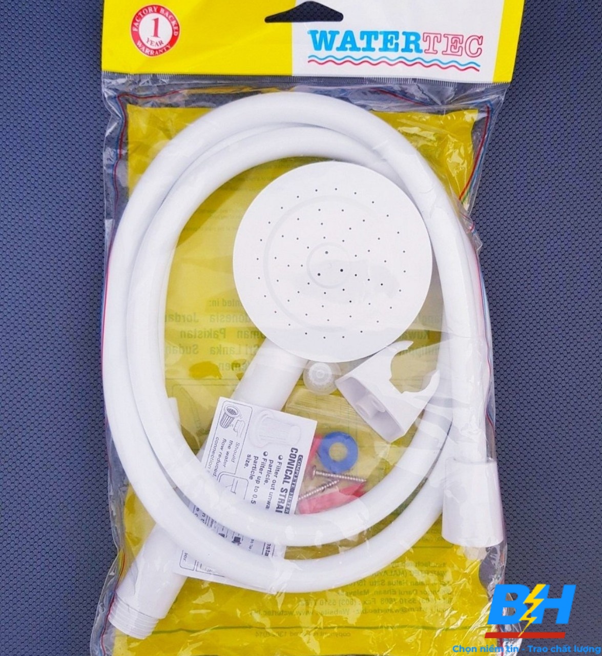 Bộ dây sen tắm 301 nhựa dùng cho máy nước nóng trực tiếp WT001W